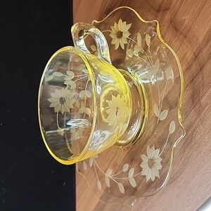 Lancaster Jubilee Yellow Teacup & Saucer